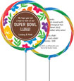 super bowl luau favors - custom lollipops